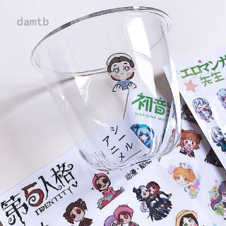 damtb สติกเกอร์ใสอะนิเมะมังงะ สไตล์ญี่ปุ่น สติกเกอร์เครื่องเขียน สำหรับโน้ตบุ๊ค ไดอารี่ (11 สไตล์) 1 แผ่น