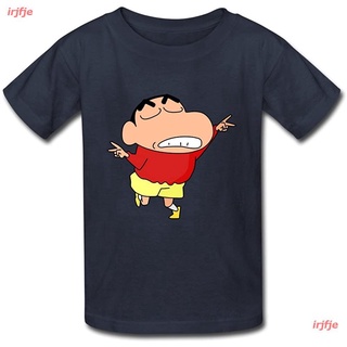 เสื้อยืดอินเทรนด์ผู้ชายอินเทรนด์ผู้หญิง【hot sale】irjfje New Crayon Shin-chan Youth Art Ring Spun Cotton Crayon Shin Chan