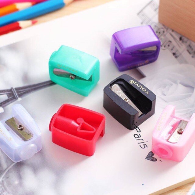 กบเหลาดินสอปรับหัวได้-obuse-youyi-sharpener-เหลาได้ทั้งขอบตา-และขอบปาก-ราคายกแพ็ก-20-ชิ้น