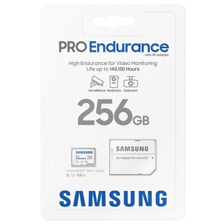 Samsung 256GB PRO Endurance UHS-I microSDXC Memory Card 2022 with SD Adapter