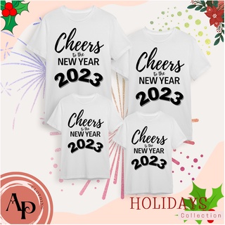 Cheers to the New Year Subli Family Tshirtเสื้อยืด