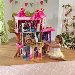 บ้านตุ๊กตาไม้ในหนังสือนิทาน มาพร้อมเฟอร์นิเจอร์ 14 ชิ้นKidKraft Storybook Wooden Mansion with 14 Pieces of Furniture