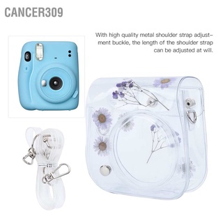 Cancer309 กระเป๋าเคส Pvc แบบใส พร้อมสายคล้องไหล่ ปรับได้ สําหรับกล้อง Instax Mini 11