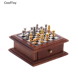 &lt; Cooltoy &gt; ชุดกล่องหมากรุกจิ๋ว 1:12 อุปกรณ์เสริม สําหรับตกแต่งบ้านตุ๊กตา