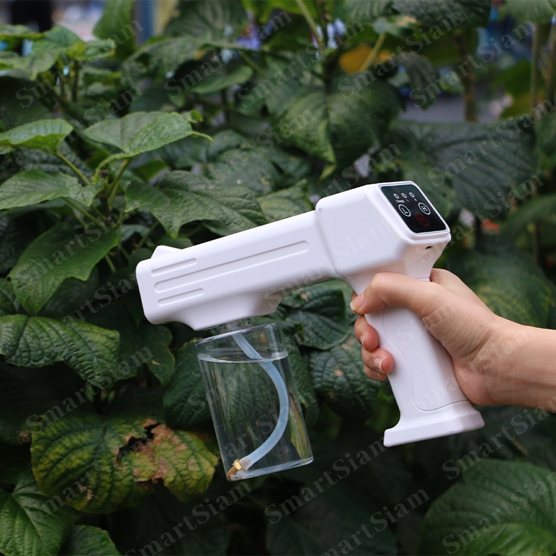 ภาพสินค้า(ฟรีส่ง)ปืนฉีดแอลกอฮอล์ Disinfection Gun ปืนฆ่าเชื้อแบบสัมผัส300ml ปืนฆ่าเชื้อปืนฉีดพ่นนาโนแบบชาร์จไฟมือถือ จากร้าน smartsiam2525 บน Shopee ภาพที่ 1