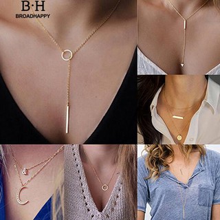 👍broadhappy🔥ผู้หญิงเลดี้หลายชั้นเค้นคอจี้สร้อยคอคริสต์มาส Boho  choker