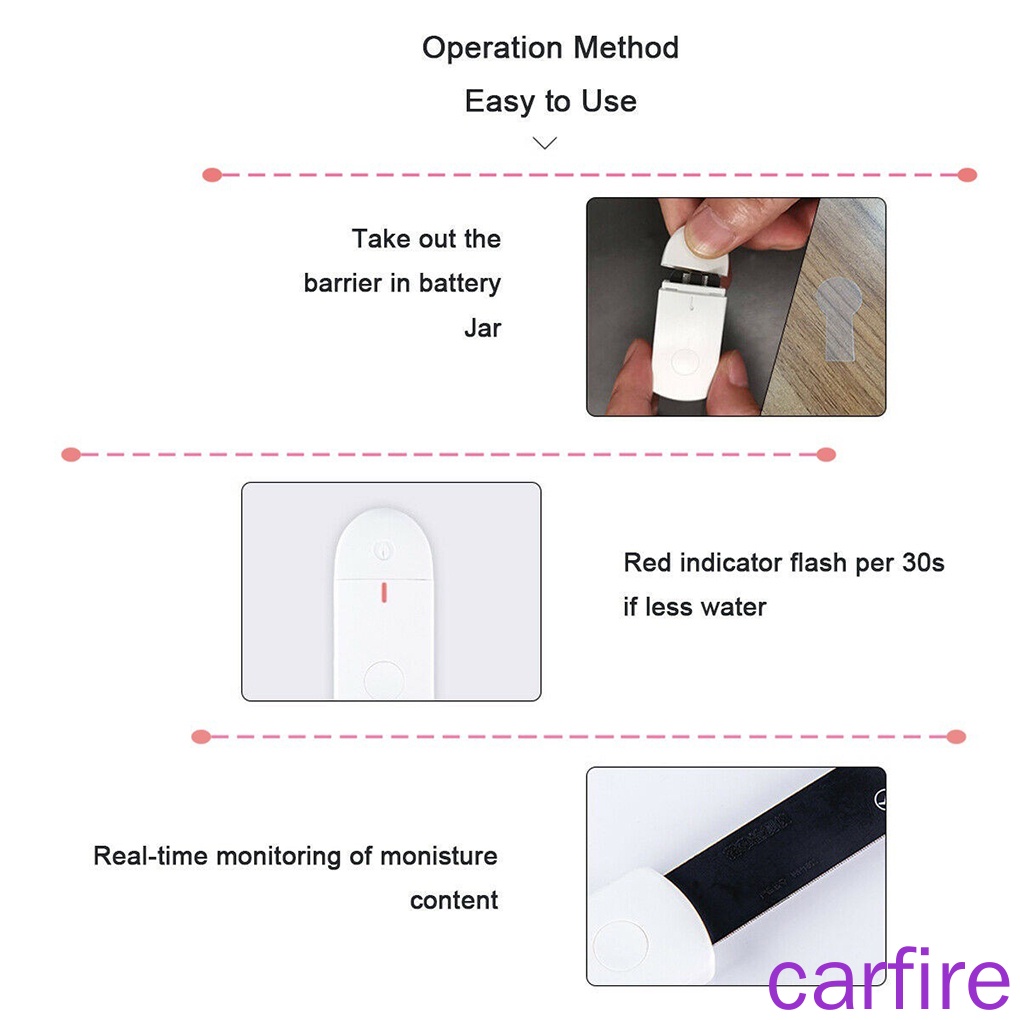 carfire-เครื่องวัดความชื้นความชื้นกระถางดอกไม้ในดิน