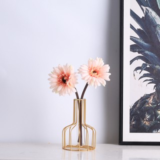 ภาพขนาดย่อของภาพหน้าปกสินค้าแจกันตกแต่งห้องนั่งเล่นโต๊ะตกแต่งดอกไม้แห้งดอกไม้ใส่ไฮโดรโปนิหัว Tube Vase Planter Iron glass test tube vase Nordic styl จากร้าน lifeisamaze บน Shopee ภาพที่ 8