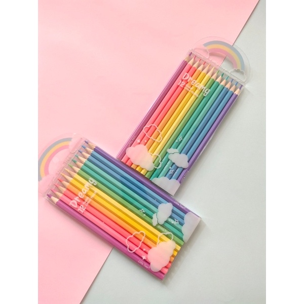ดินสอสีไม้พาสเทล-12-สี-สีหวานๆ-สไตล์พาสเทล