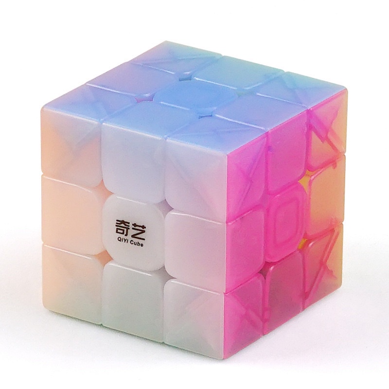 รูบิค-rubik-3x3-qiyi-stickerless-สีpudding-พาสเทล-หมุนลื่น-พร้อมสูตร-คุ้มค่า-ของแท้-100-รับประกันความพอใจ-พร้อมส่ง