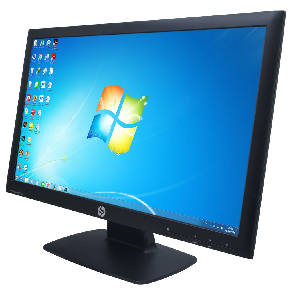 HP LE2202x จอคอมพิวเตอร์ 21.5 นิ้ว refurbished แถมสายต่อครบ LCD monitor ...