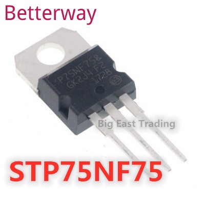Lot De 10 Transistors STP75NF75FP TO-220 - 75V, Pour Projets électroniques, Remplacement Composants - 6