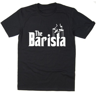 GILDAN เสื้อยืดแขนสั้นเนื้อผ้าฝ้าย The Barista Coffee Godfather Spoof สําหรับผู้ชาย