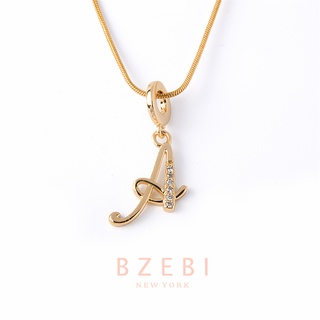BZEBI สร้อยตัวอักษร จี้ ผู้หญิง สแตนเลส  a z แฟชั่น คอทอง แฟชั่นผู้หญิง แฟชั่นสไตล์เกาหลี เครื่องประดับ สําหรับผู้หญิง 787n
