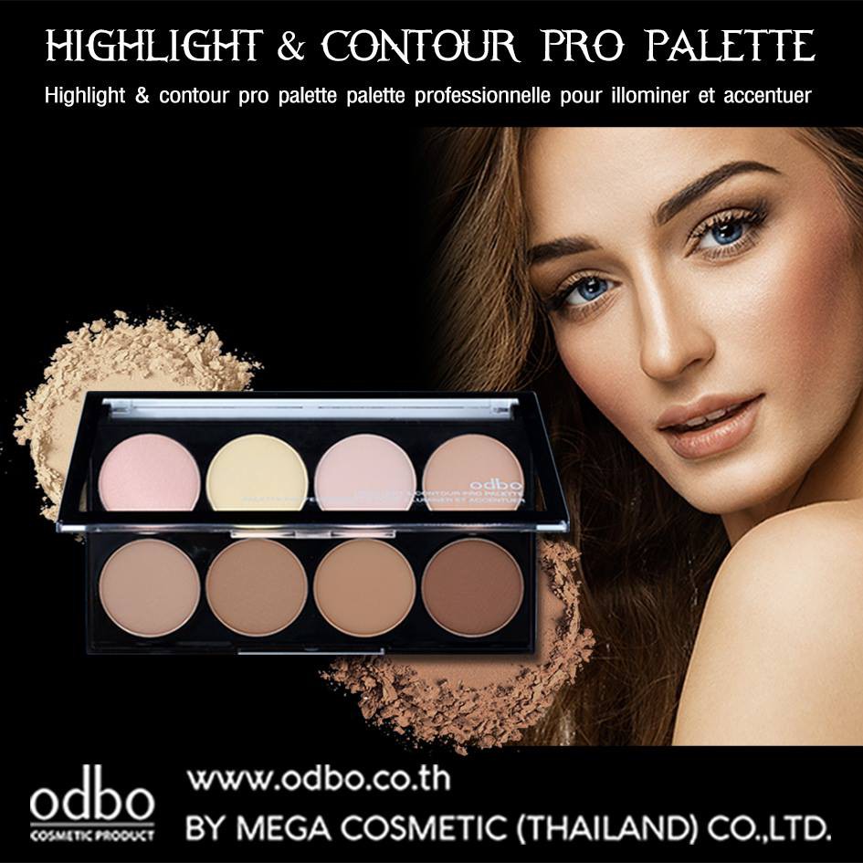 🌟 ไฮไลท์ และ คอนทัวร์ 8เฉดสี ODBO HILIGHT & CONTOUR PRO PALETTE OD138 ...