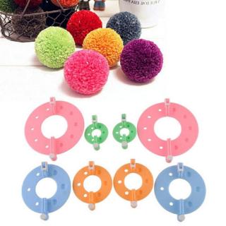 8 Pcs 4 Sizes Plastic Fluff Ball Weave PomPom Maker/ Knitting Loom Kit DIY Needle Crafts Supplies