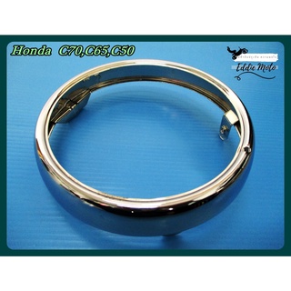 EDGE HEADLAMP "CHROME" for HONDA C70 C65 C50 // ขอบจานฉาย เหล็กชุบโครเมี่ยม สินค้าคุณภาพดี