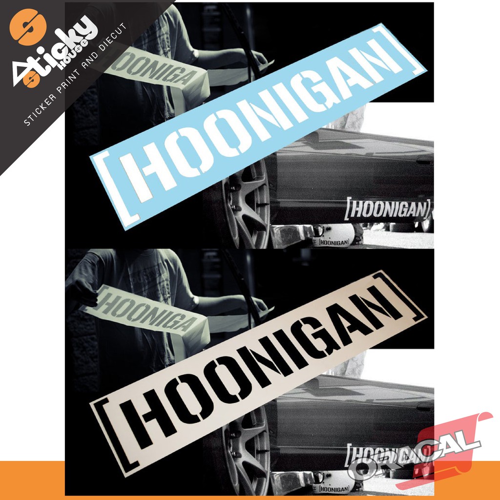 Sticker งานไดคัทลาย HOONIGAN แต่งรถ ติดกระจก ติดตกแต่ง ติดได้ทุกที่ กัน ...