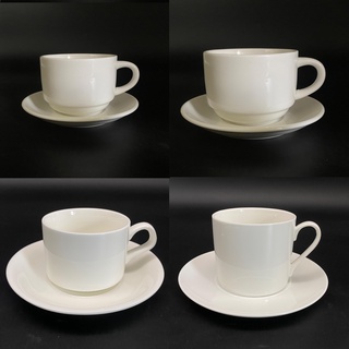 แก้วกาแฟเซรามิก ชุดแก้วกาแฟพร้อมจานรองเซรามิก ชุดชาเซรามิก แก้วชาเซรามิก แก้วชาพร้อมจานรอง 4.5/6.7/7oz 150-200ml.