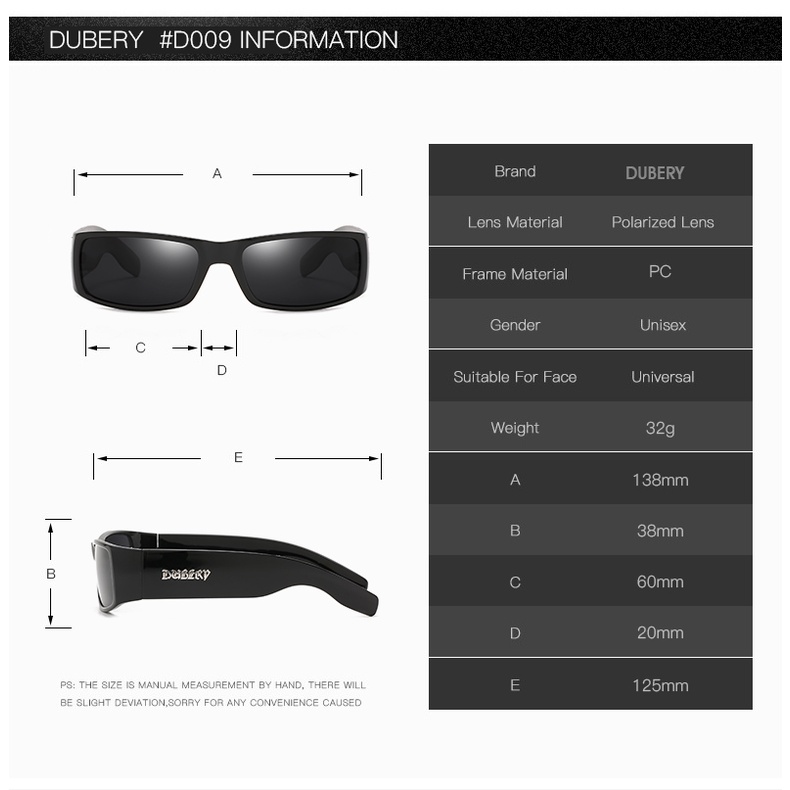 ภาพสินค้าDubery แว่นตากันแดด เลนส์โพลาไรซ์ ออกแบบดี สําหรับผู้ชาย จากร้าน duberypolarized.th บน Shopee ภาพที่ 5