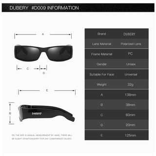 ภาพขนาดย่อของภาพหน้าปกสินค้าDubery แว่นตากันแดด เลนส์โพลาไรซ์ ออกแบบดี สําหรับผู้ชาย จากร้าน duberypolarized.th บน Shopee ภาพที่ 5