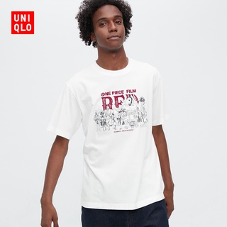 Uniqlo UT เสื้อยืดแขนสั้น พิมพ์ลาย ONE PIECE FILM RED สําหรับผู้ชาย ผู้หญิง 447962ยืด.สบาย.รัก