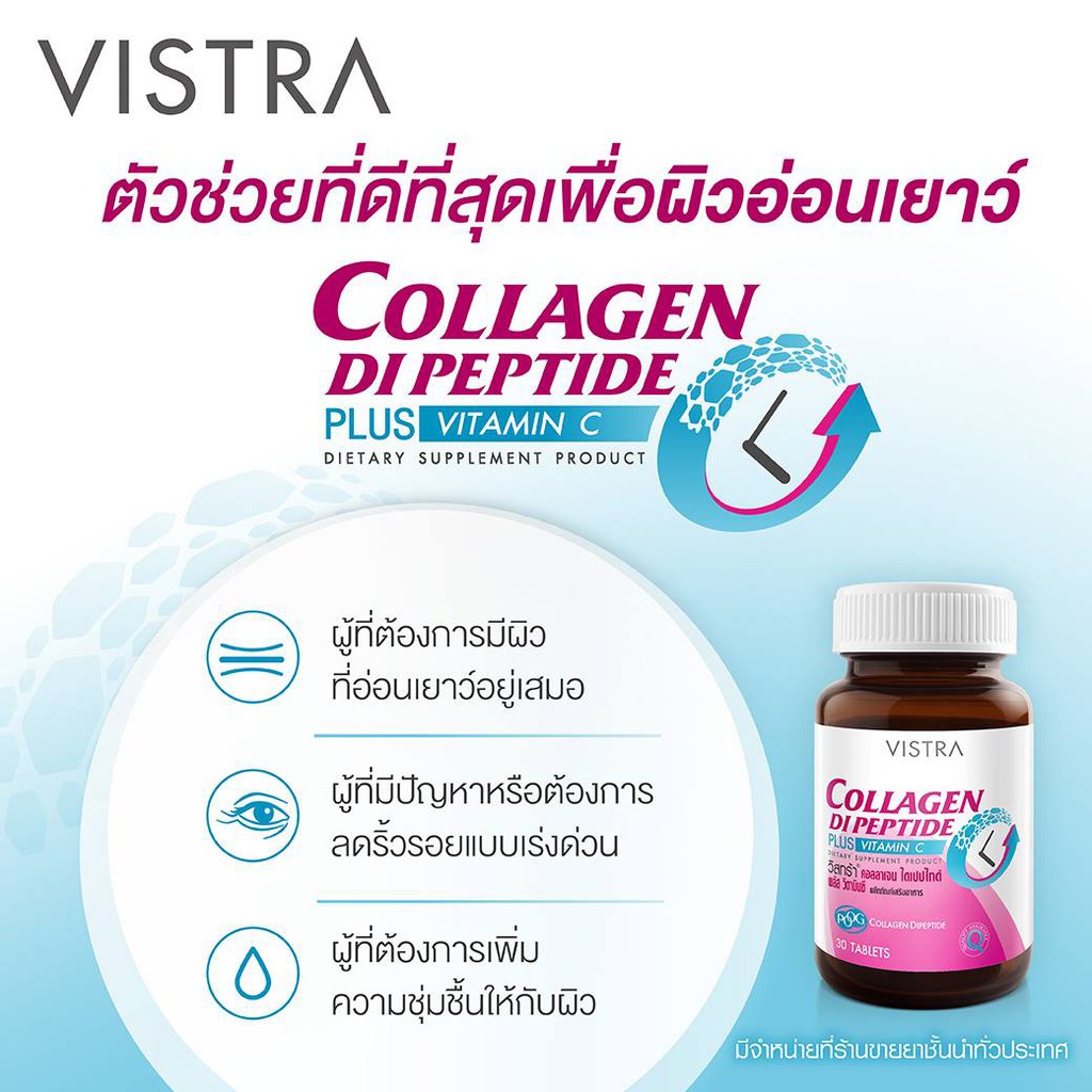 ภาพสินค้าVistra Collagen Di Peptide Plus Vitamin C dipeptide ( Di Peptide ) จากร้าน howtoperfect_items บน Shopee ภาพที่ 2