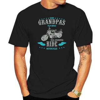 เสื้อยืดคอกลม แขนสั้น ผ้าฝ้าย พิมพ์ลาย Biker Granpas Real Grandpas Ride Motorcycles ทรงหลวม สําหรับผู้ชาย