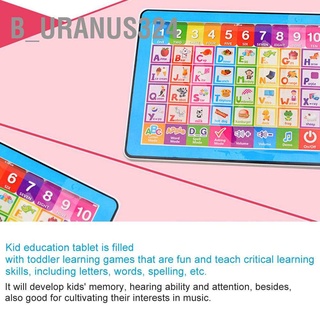 B_uranus324 Kids Learning Pad Tablet Early Child Development Toy for Words Spelling Music