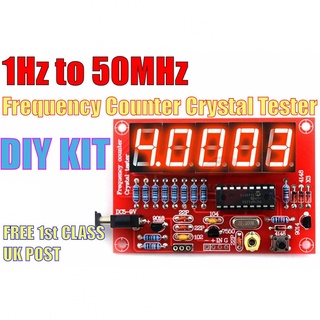 【EVERY】1Hz-50MHz Crystal Oscillator Frequency Counter Meter Tester DIY LED DISPLAY KIT Circuit board【Good Quality】