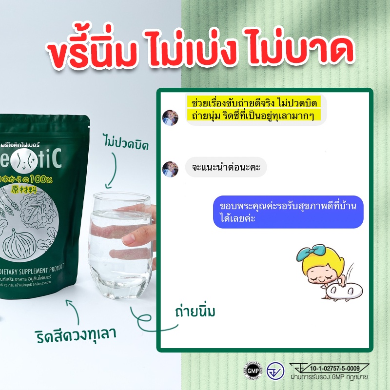 ภาพสินค้าPrebiotic Fiber (พรีโอติก ไฟเบอร์) 75 g. 5 ถุง จากร้าน sukonsale บน Shopee ภาพที่ 4