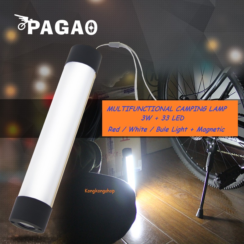 ไฟฉาย LED, ไฟฉุกเฉิน, MULTIFUNCTIONAL CAMPING LAMP, 3W+33 LED with ...