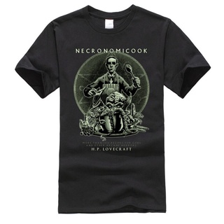 เสื้อทหาร - Necronomicook เลิฟคราฟท์ Cthulhu Tshirt ราคาถูกผู้ชายแฟชั่นพิมพ์เสื้อยืดผ้าฝ้ายบริสุทธิ