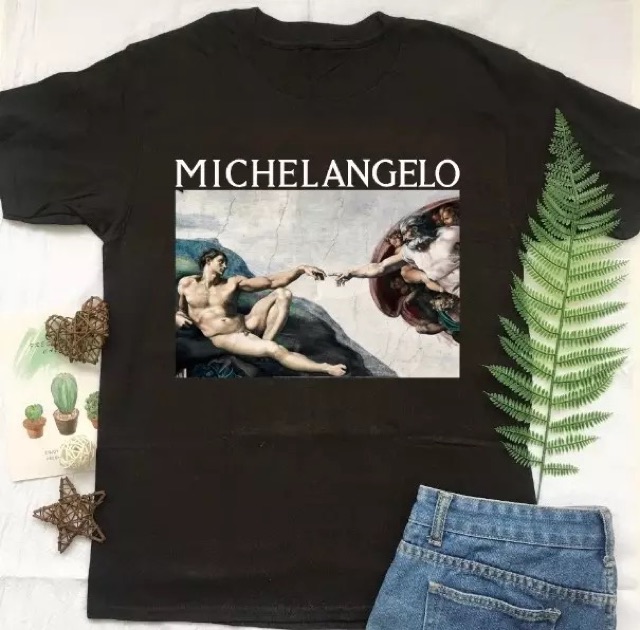 michelangelo-เสื้อยืด-michelangeloสามารถปรับแต่งได้