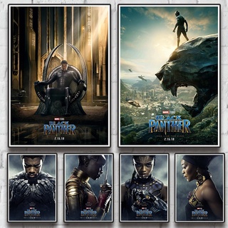 โปสเตอร์ภาพยนตร์ Marvel Comics Adapted the Sci-fi Drama Action Film Black Panther of Furniture สไตล์เรโทร สําหรับตกแต่งเฟอร์นิเจอร์