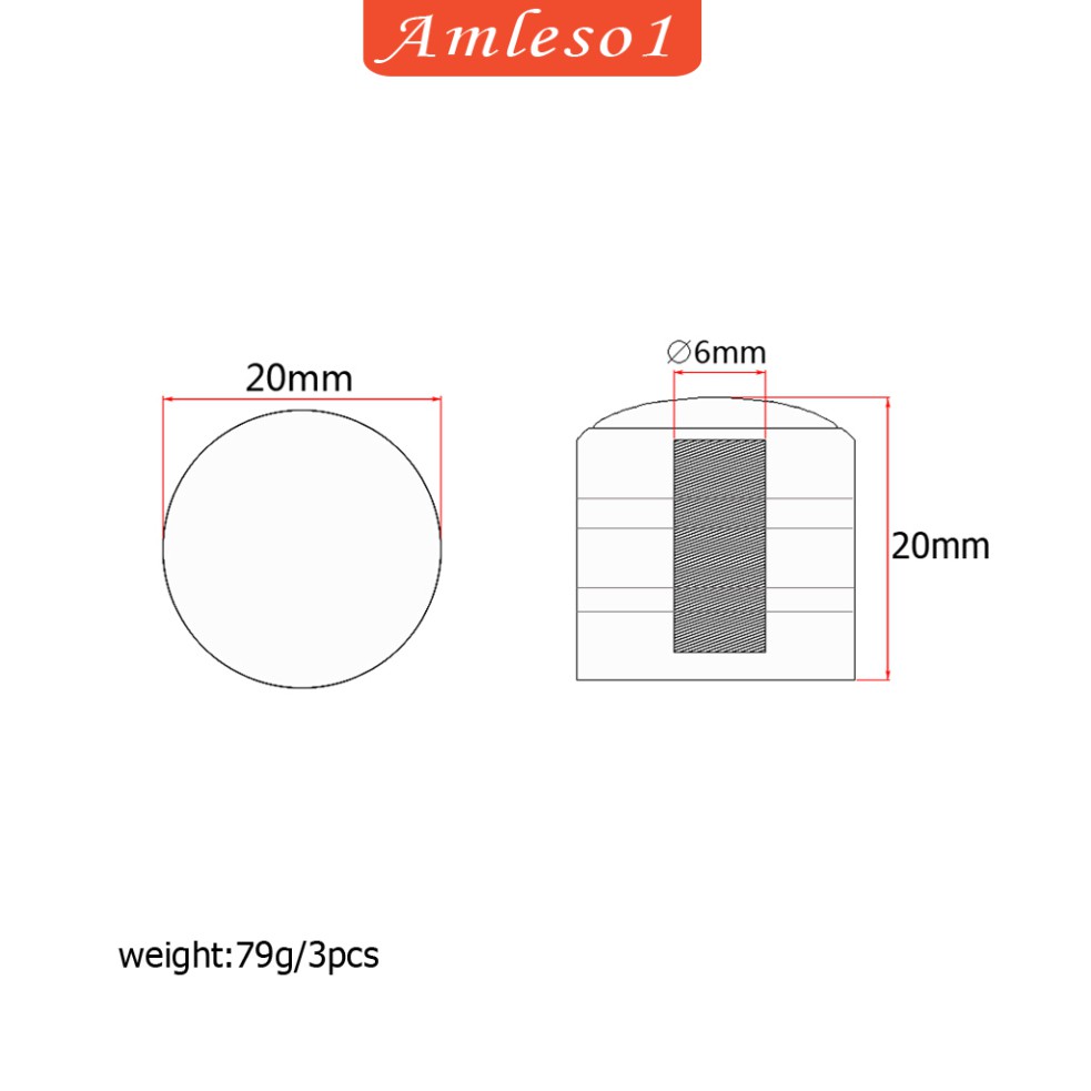 amleso1-ปุ่มลูกบิดควบคุมเสียงเบสกีต้าร์ไฟฟ้า-3-ชิ้น