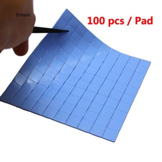 FHUE_100Pcs 10x10x0.5mm Heatsink Silicone Thermal Conductive Pad for GPU VGA IC