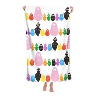 Barbapapa ผ้าขนหนูไมโครไฟเบอร์ แบบแห้งเร็ว ขนาดใหญ่พิเศษ สําหรับชายหาด (31×51 นิ้ว)