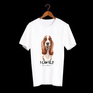 เสื้อลายหมา DI13 เสื้อยืดลายหมา Basset Hound เสื้อยืดพิมพ์ลายน้องหมา เสื้อยืดลายสวยๆ