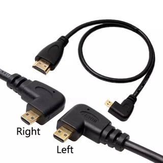 ภาพขนาดย่อของภาพหน้าปกสินค้าHDMI - Micro HDMI แบบงอ 90 องศา สำหรับกล้อง Sony Panasonic จากร้าน sivadon262 บน Shopee