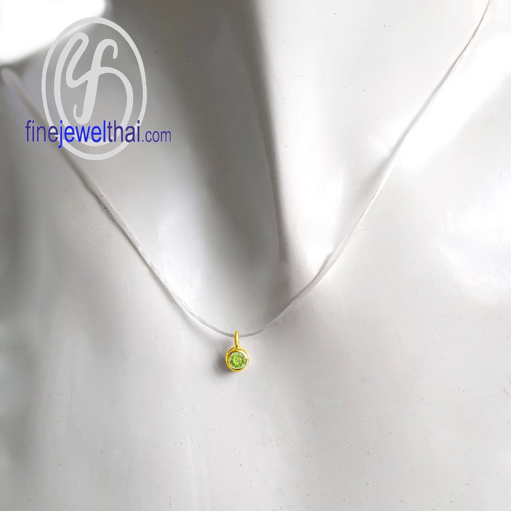 finejewelthai-จี้เพอริดอท-เพอริดอท-จี้พลอย-พลอยประจำเดือนเกิด-peridot-silver-pendant-birthstone-p1084pd00-ราคาต่อชิ้น