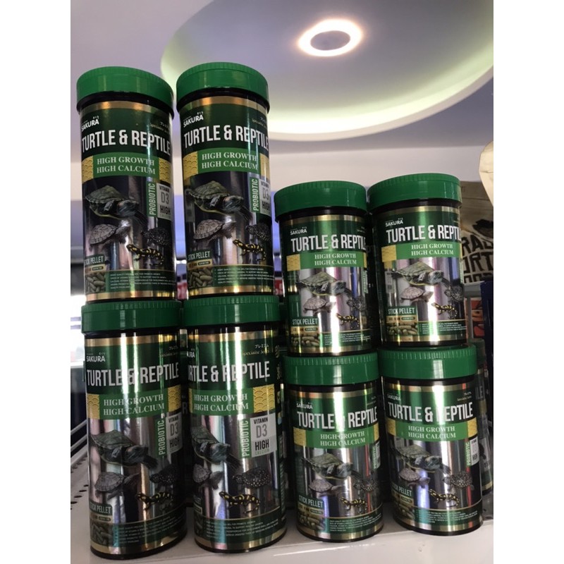 อาหารเต่าน้ำ Sakura Turtle & Reptile สูตรโปรตีนสูง เร่งโต กระดองใหญ่ ...