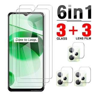 6in1 Tempered Glass For Oppo realme c35 C25Y C25 C25s c21y Screen camera Protector For Oppo realme c11 2021 Protective glass
