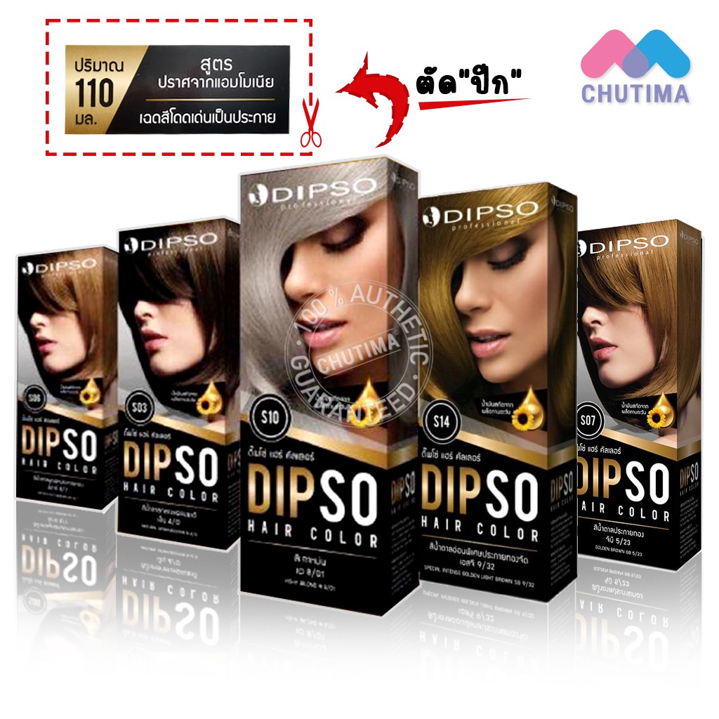 ภาพหน้าปกสินค้าDIPSO Hair color ครีมเปลี่ยนสีผม ดิ๊พโซ่ S1-S28  ราคา  ️ การันตี จากร้าน chutima.online บน Shopee