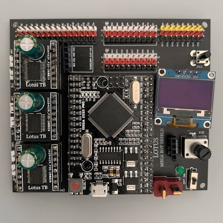 Lotus Mega Bot (พร้อมบอร์ดและโมดูล Mega Pro Mini+OLED+ Motor Driver ...