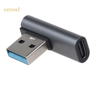 Ez อะแดปเตอร์แปลง USB C เป็น USB A 3.0 ตัวผู้ เป็น USB Type C 90 องศา สําหรับแล็ปท็อป พีซี