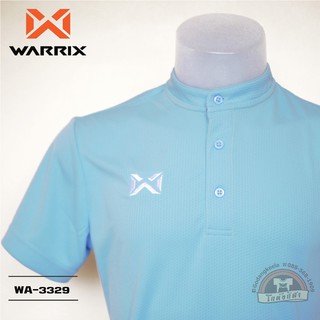 WARRIX เสื้อโปโล คอจีน WA-3329 สีฟ้า LL วาริกซ์ วอริกซ์ ของแท้ 100%