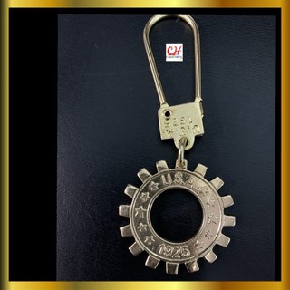 พวงกุญแจ จี้เฟือง เกียร์ทองเหลืองแท้ พวงกุญแจแฟชั่่น ตกแต่งกระเป๋า ห่วงใส่กุญแจ ใช้ใส่กุญแจห้อยเข็มขัด