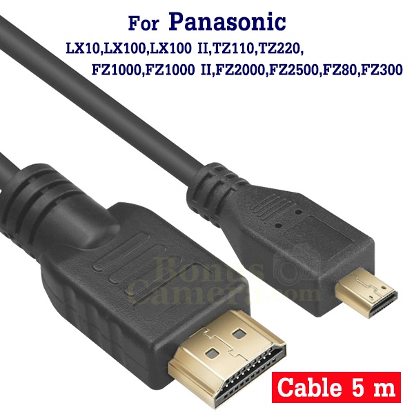 สาย-hdmi-ยาว-5m-ใช้ต่อกล้อง-panasonic-lx100-lx100-ii-fz1000-ii-fz80-fz300-lx10-tz220-เข้ากับ-hd-tv-monitor-cable