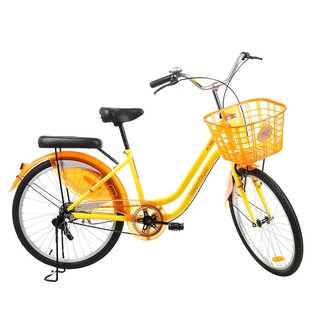 จักรยานแม่บ้าน จักรยานแม่บ้าน LA DAWN 2.0 24 นิ้ว สีส้ม จักรยาน กีฬาและฟิตเนส CITY BIKE LA DAWN 2.0 24